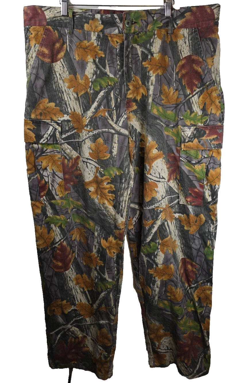 Master Sportsman Rugged Outdoor Hunting Gear Brown Camouflage Pants Drawcord XL